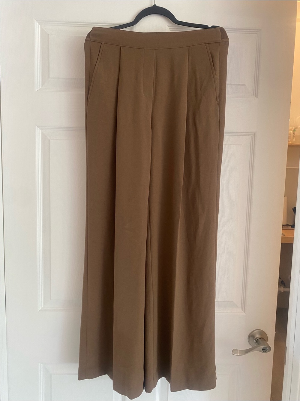 SPANX Wide-Leg Maxi Skirt in Brown